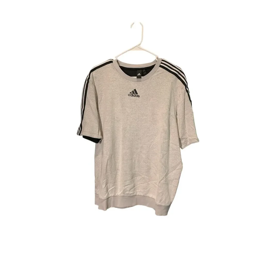 Adidas Gray Athletics Post Game Short Sleeve Crewneck Sweatshirt Size XL